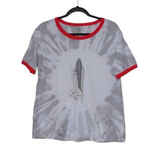 Mighty Fine NASA Rocket Tee Tie Dye Ringer - Size XL